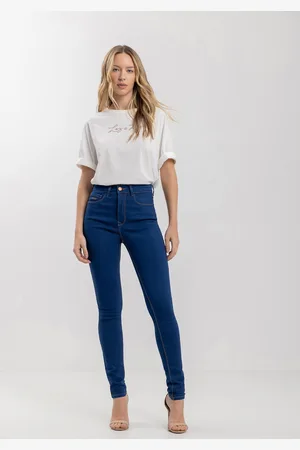 LEZ A LEZ Calça Skinny Com Cintura Alta E Costura Pespontada