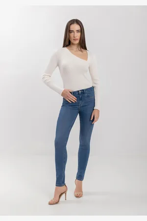LEZ A LEZ Calça Skinny Com Cintura Média E Bolsos Funcionais