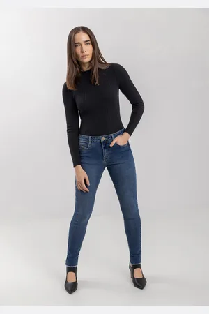 LEZ A LEZ Calça Skinny De Cintura Média Com Bolsos E Elastano