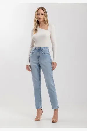 LEZ A LEZ Calça Mom Comfort Com Cintura Alta E Elastano