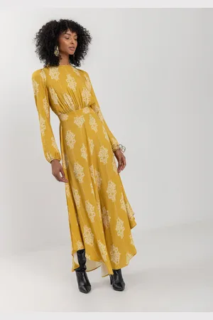 LEZ A LEZ Vestido Estampado Assimétrico Com Mangas Longas E Amarração