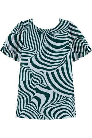LEZ A LEZ Vestido Curto Fluido Estampado Em Viscose Responsável