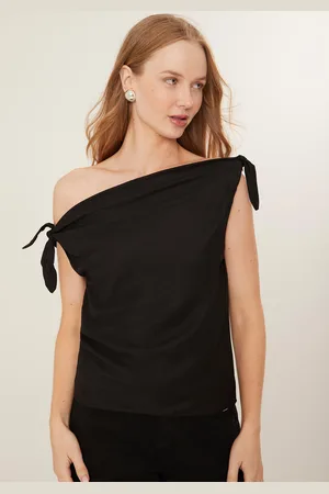 LEZ A LEZ Blusa em Chiffon com Amarração Alças