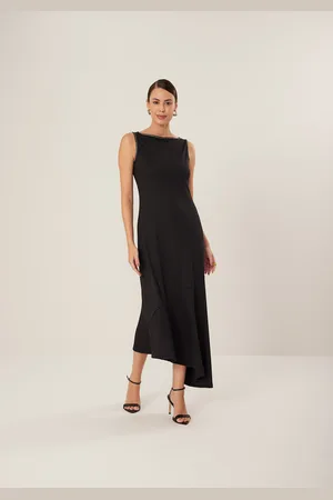 LEZ A LEZ Vestido Midi Chá Sem Mangas Com Aplicações De Strass