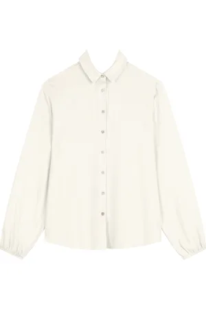 LEZ A LEZ Camisa De Mangas Longas Com Punhos Elásticos Em Crepe