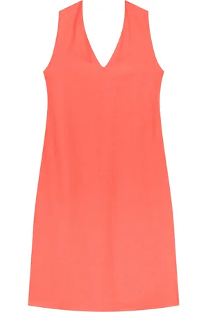 LEZ A LEZ Vestido Midi Com Decote V Em Linho E Viscose
