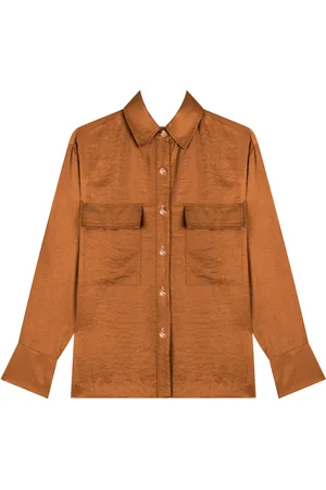 LEZ A LEZ Camisa Alongada Com Bolsos Frontais E Fendas Nos Punhos