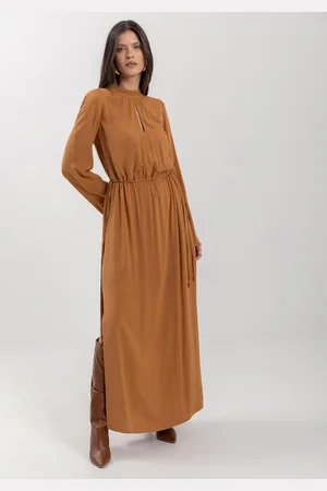 LEZ A LEZ Vestido De Mangas Longas Em Viscose Com Fios De Lurex