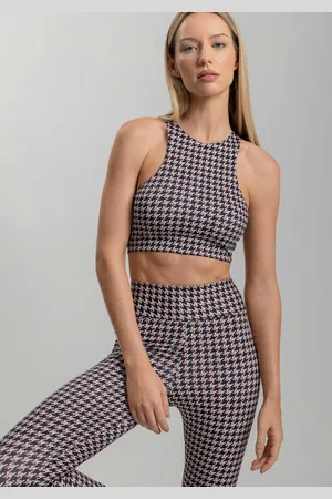 LEZ A LEZ Top Nadador Estampado Sem Bojo Com Proteção Solar Move