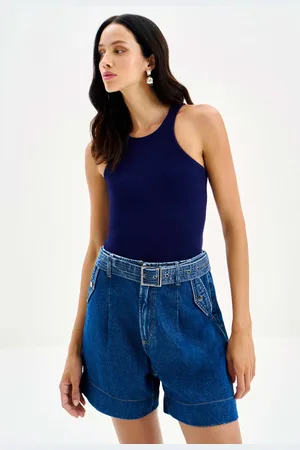 LEZ A LEZ Shorts Baggy Alfaiataria com Cinto