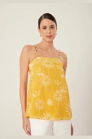 LEZ A LEZ Blusa Alongada Estampada com Detalhe Alças