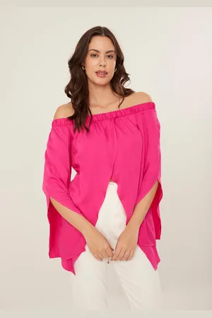 LEZ A LEZ Blusa Ombro a Ombro Assimétrica com Pontas