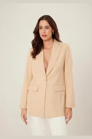 LEZ A LEZ Blazer Alongado Em Alfaiataria Com Lapelas Frontais