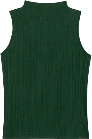 LEZ A LEZ Blusa Básica Em Malha Canelada Com Gola
