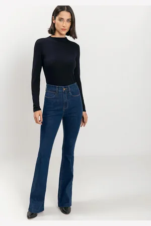 LEZ A LEZ Calça Boot Cut Contour Com Cintura Alta