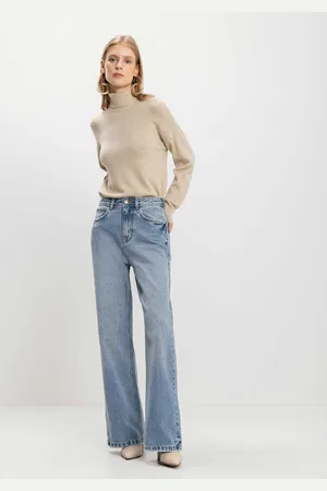 LEZ A LEZ Calça Wide Leg Com Cintura Alta E Bolsos