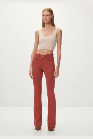 LEZ A LEZ Calça Sarja Flare Bootcut com Cintura Alta