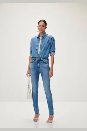 LEZ A LEZ Calça Skinny com Cintura Alta