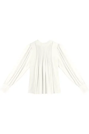 LEZ A LEZ Blusa Manga Longa Bufante com Nervuras