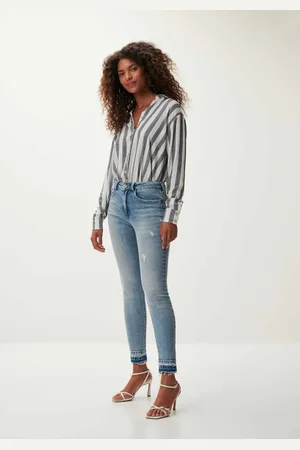 LEZ A LEZ Calça Skinny Cropped com Detalhe Barra