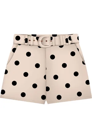 LEZ A LEZ Shorts Estampado em Moletom com Cinto