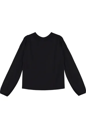 LEZ A LEZ Blusa Manga Longa em Crepe com Pregas