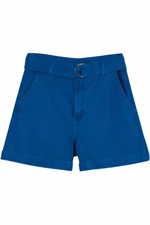 LEZ A LEZ Shorts Cotelê Mom Cintura Super Alta com Cinto