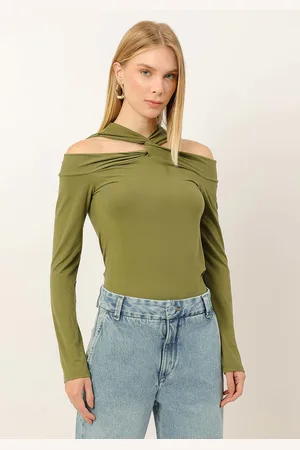 LEZ A LEZ Blusa Manga Longa em Malha Aveludada com Cut Out