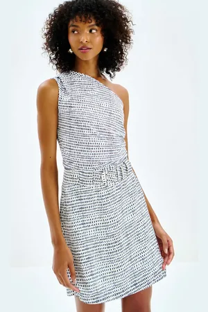 LEZ A LEZ Saia Curta em Chiffon Estampada com Cinto