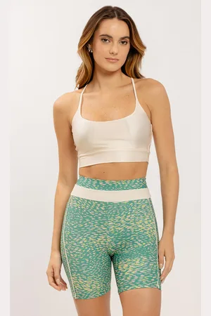 LEZ A LEZ Bermuda Cintura Alta MOVE Fitness Estampada com Recorte