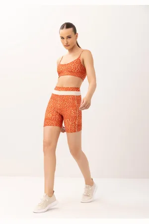LEZ A LEZ Bermuda Cintura Alta MOVE Fitness Estampada com Recorte