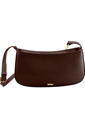LEZ A LEZ Bolsa Baguete Média em Couro Minimal