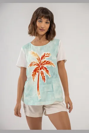 LEZ A LEZ T-Shirt Poly Marocain Estampa Sublimada Coqueiro