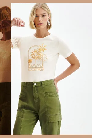 LEZ A LEZ T-Shirt Malha Viscose com Elastano Estampa com Foil