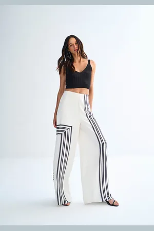LEZ A LEZ Calça Pantalona Estampada