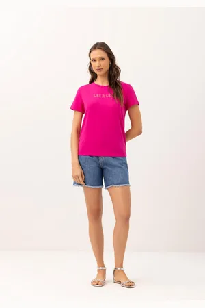 LEZ A LEZ T-shirt Presenteável Malha Power com Efeito Brilho