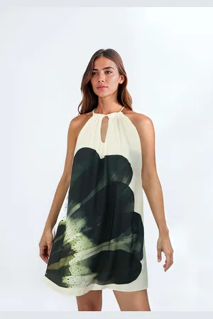 LEZ A LEZ Vestido Curto Amplo com Estampa Blossom