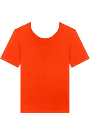 LEZ A LEZ Blusa Básica De Mangas Curtas Em Viscose Com Elastano