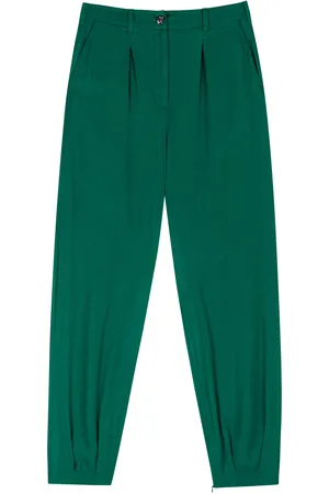 LEZ A LEZ Calça De Alfaiataria Com Cintura Alta Em Crepe De Viscose