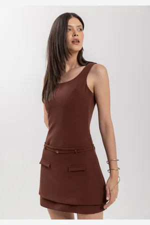 LEZ A LEZ Vestido Curto De Alças Com Saia Removível