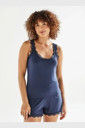 Liz Blusa de Pijama Regata com Renda 21557 Buonanotte GG