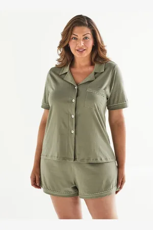 Liz Blusa de Pijama de Algodão Manga Curta 21505 Silvestre GG