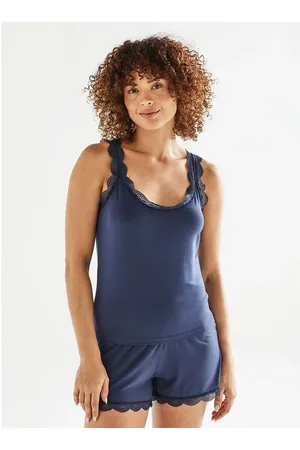 Liz Blusa de Pijama Regata com Renda 21557 Buonanotte P