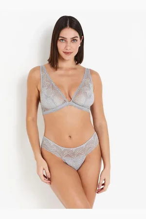 Liz Calcinha de Renda Tanga Lovely 50554 Silver M
