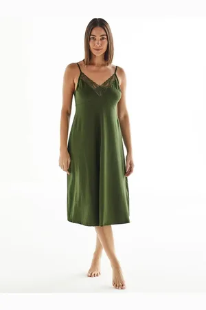 Liz Camisola Midi de Alcinha de Algodão com Renda 23701