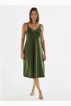 Liz Camisola Midi de Alcinha de Algodão com Renda 23701