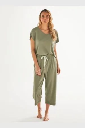 Liz Calça de Pijama de Algodão Cropped 20505 Silvestre XGG
