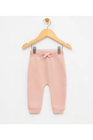 Teddy Boom Calça Moletom infantil Saruel Lisa com Amarração - Tam 0 a 18 meses