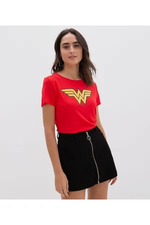 Justice League Blusa com Estampa Mulher Maravilha