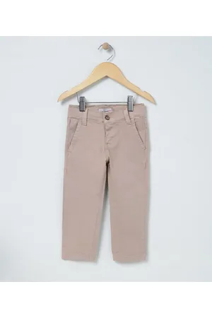 Póim (1 a 5 anos) Calça Slim Infantil em Sarja - Tam 1 a 4